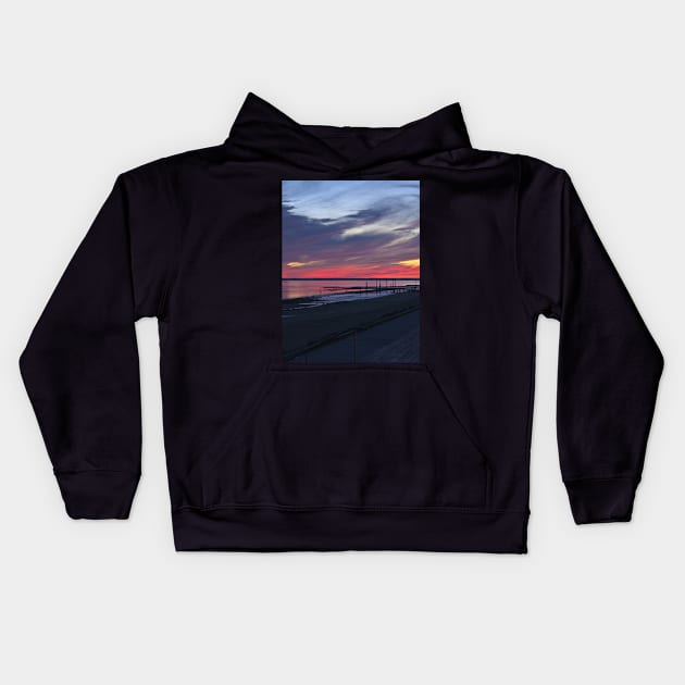 Magic Summer Sunset on the West Coast of Denmark Kids Hoodie by SILVA_CAPITANA